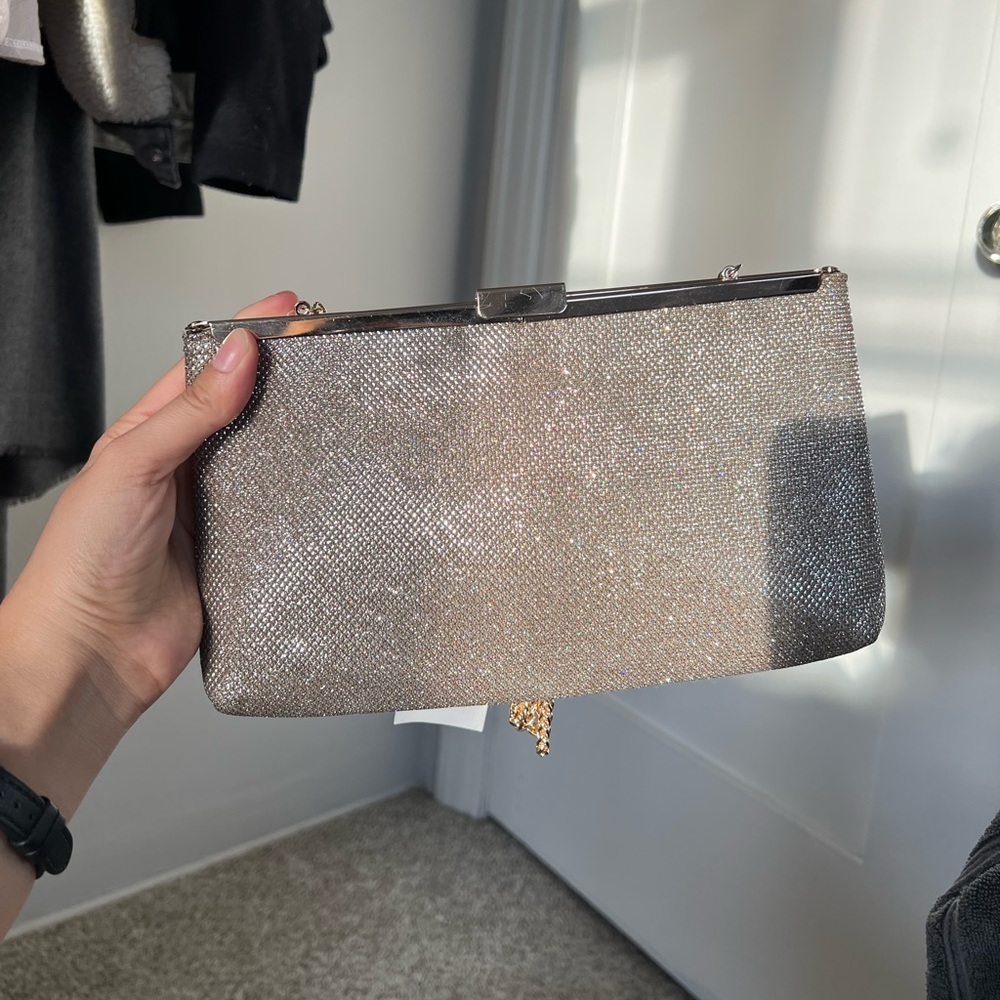 NWT Gold Metallic Evening Handbag/Clutch